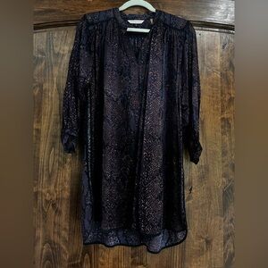 Rebecca Taylor Black and Purple Dress